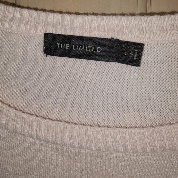 The Limited sz L Misses Blush Pink with Black Bow Sweatee - Picture 4 of 5